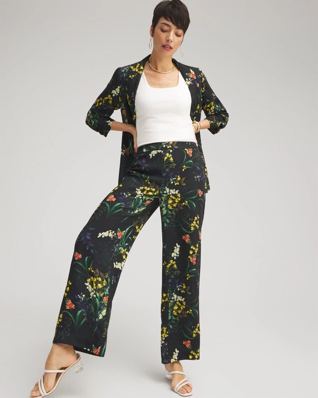 Floral Wide Leg Soft Pants - image 2